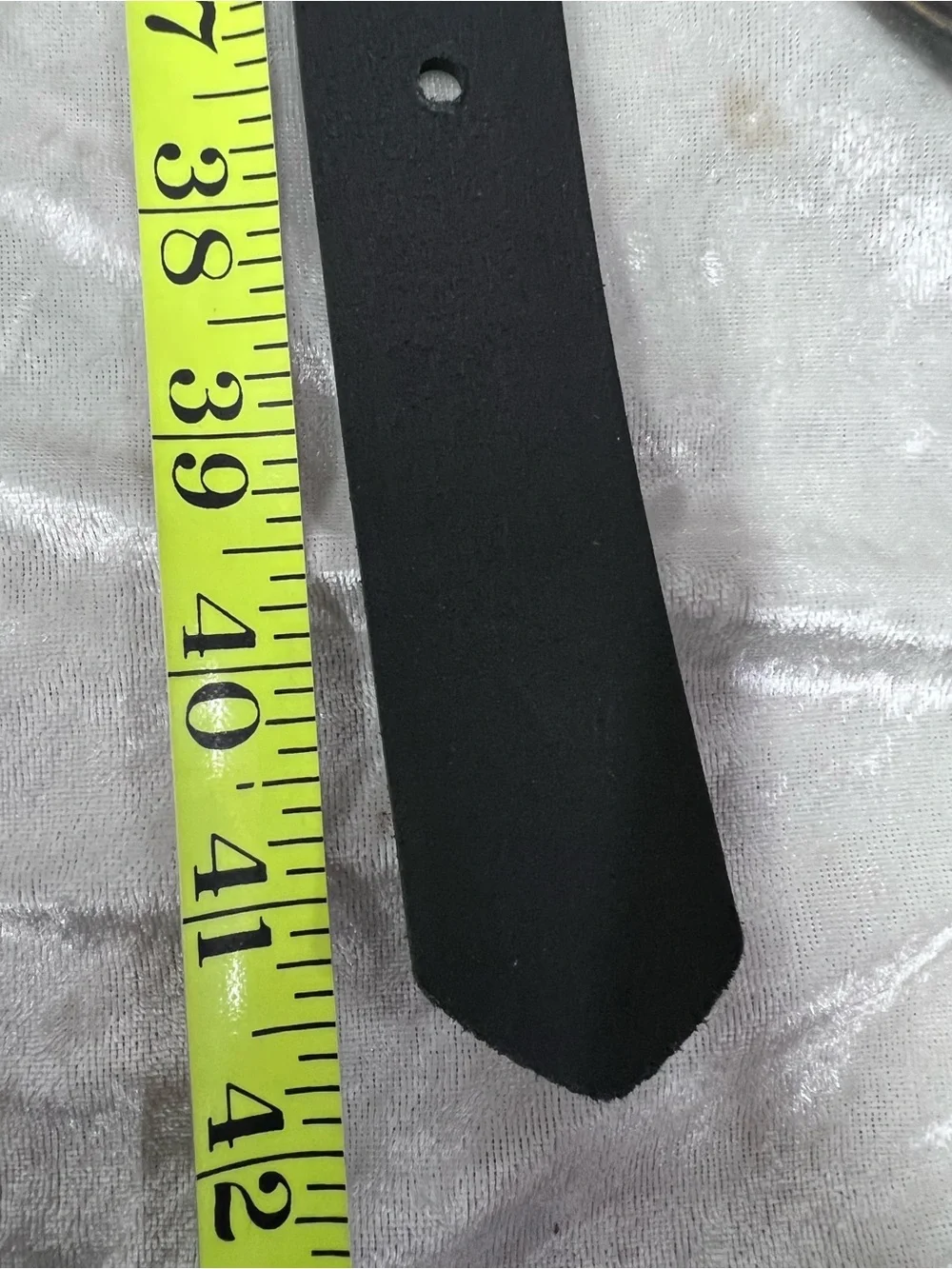 Black Leather Uniform Belt Men's no buckle size M